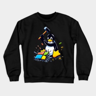 Linux Beats Windows Crewneck Sweatshirt